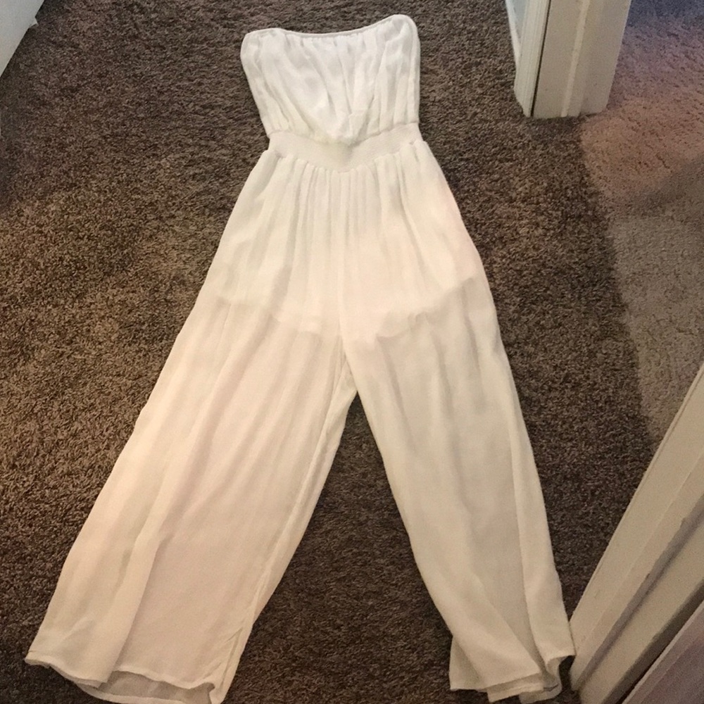 White Linen Jumpsuit
